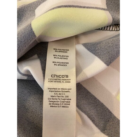 Chicos Weekends Womens Multicolored Short Sleeve Tops Size 1 Medium. - Picture 5 of 11